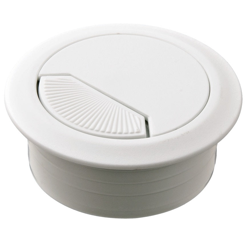 Hafele Round Two-Piece Cable Grommet with Spring Closure