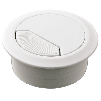 Hafele Round Two-Piece Cable Grommet with Spring Closure