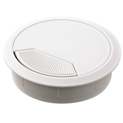 Hafele Round Two-Piece Cable Grommet with Spring Closure