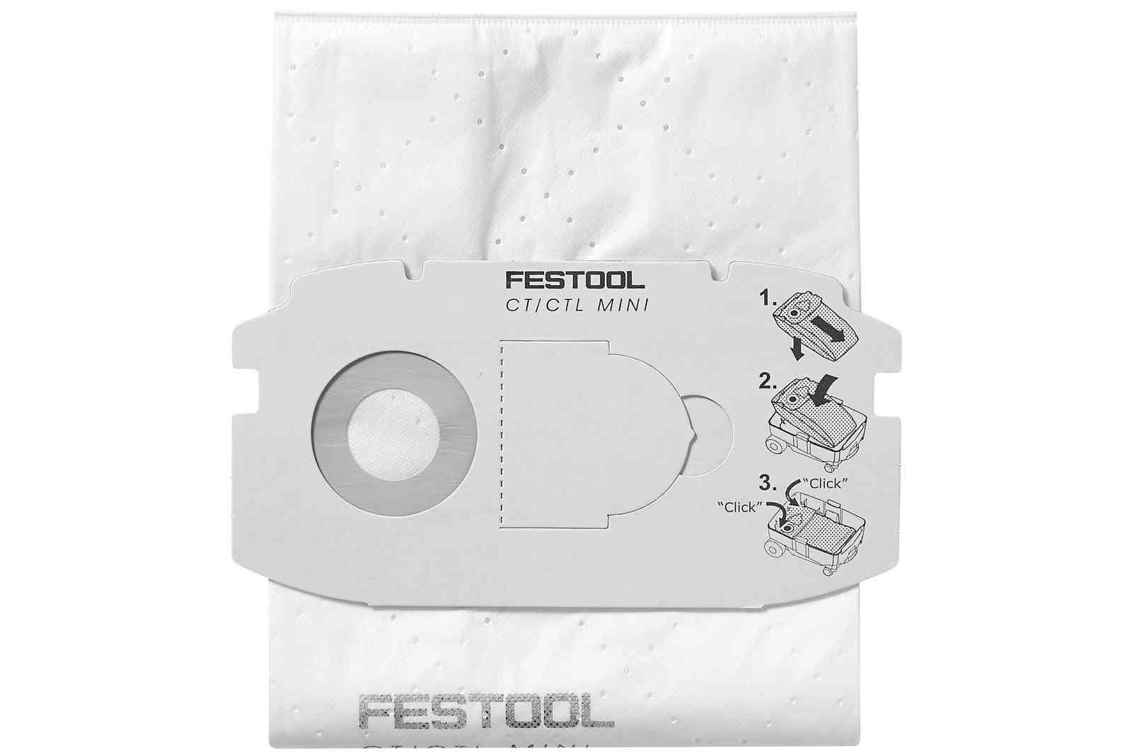 Festool 498410 SELFCLEAN Filter Bag for CT MINI, 5 Pack