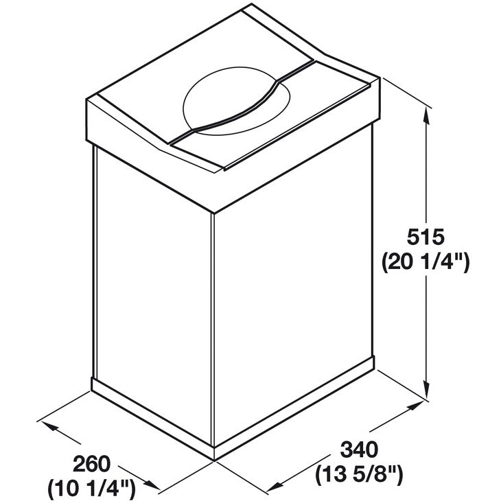 Hafele Free Standing Waste Bin 44 qt