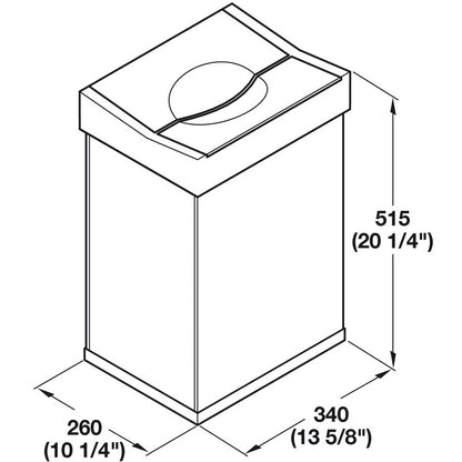 Hafele Free Standing Waste Bin 44 qt