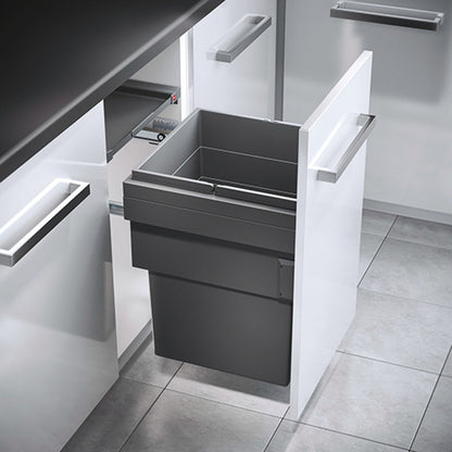 Hailo Cargo Synchro Built-In Bottom Mount Single Waste Bin Pull Out with Soft Close