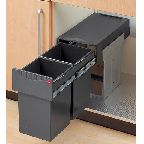 Hafele Top Mount Double Waste Bin Pull Out, Hailo Easy Cargo 30