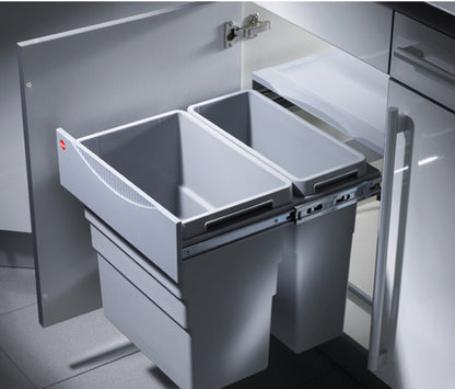 Hailo Top Mount Double Waste Bin Pull Out, Euro Cargo 50