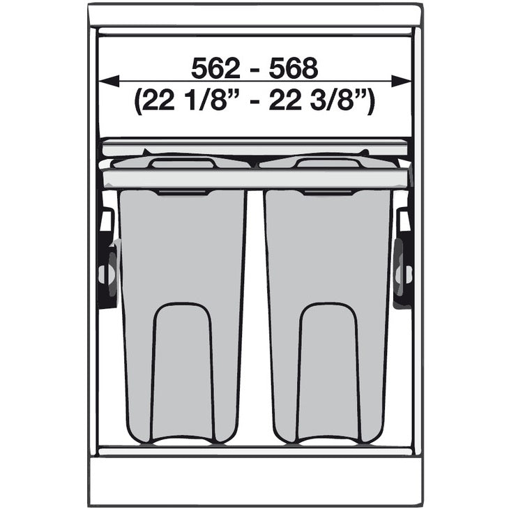 Hafele Pull-Out Hamper 60 Hailo Laundry Area