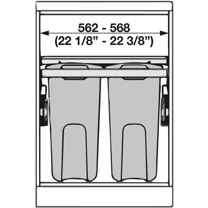 Hafele Pull-Out Hamper 60 Hailo Laundry Area
