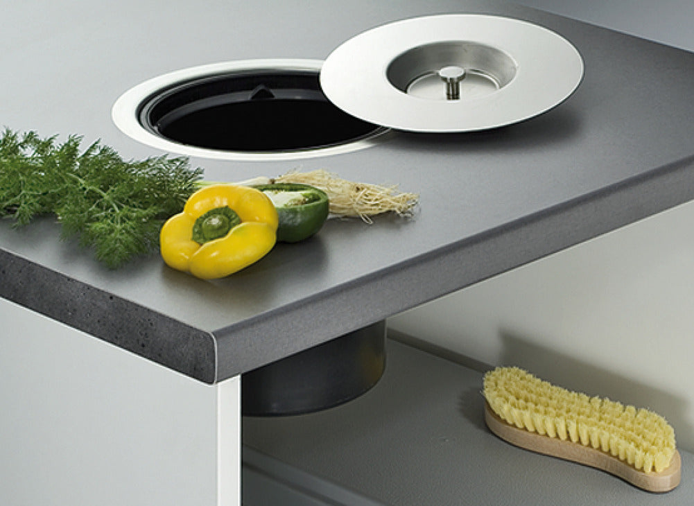 Hafele Single Round Waste Bin for Flush or Surface Mounting