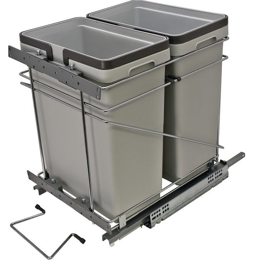 Salice Bottom/Side Mount Double Waste Bin Pull Out, QPAM Series
