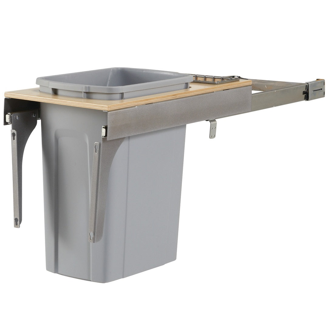 KV Wood Frame Side Mount Single Waste Bin Pull Out with Soft Close