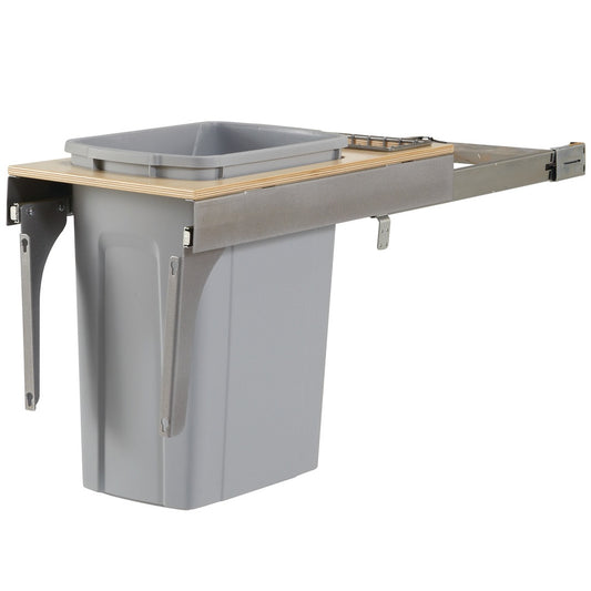 KV Wood Frame Side Mount Single Waste Bin Pull Out with Soft Close