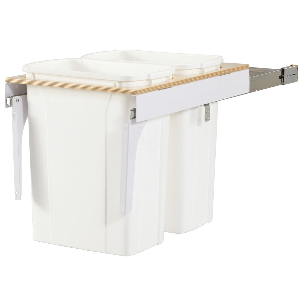 Hafele Soft & Silent Side Mount Double Waste Bin Pull Out 2 x 35 qt
