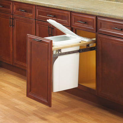 Hafele Single Side Mount Waste Bin Pull Out 35 qt and 50 qt