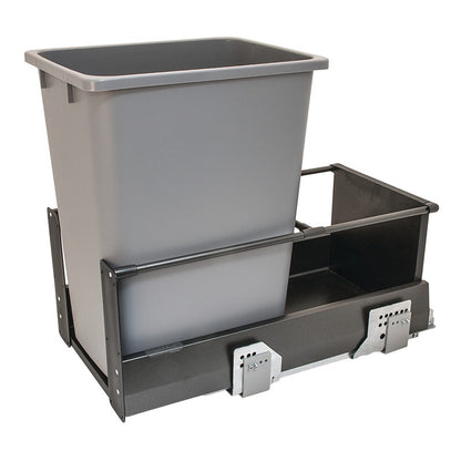 Hafele Single Built-In Bottom Mount MX Waste Bin Pull Out 36 qt or 52 qt