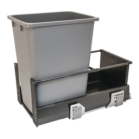Hafele Single Built-In Bottom Mount MX Waste Bin Pull Out 36 qt or 52 qt