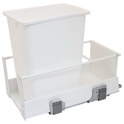 Hafele Single Built-In Bottom Mount MX Waste Bin Pull Out 36 qt or 52 qt
