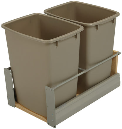 Hafele Bottom Mount Matrix Double Waste Bin Pull Out