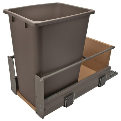 Hafele Single Built-In Bottom Mount MX Waste Bin Pull Out 36 qt or 52 qt