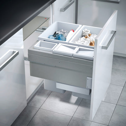Hafele Top Mount Triple Waste Bin Pull Out, Hailo Euro Cargo 60