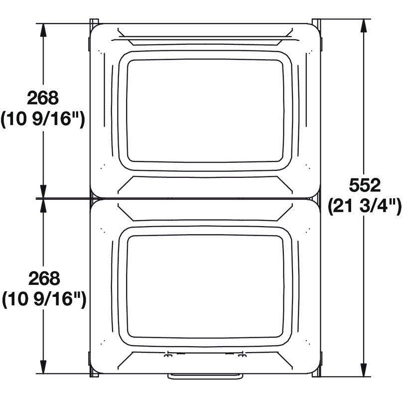 Hafele Wire Waste Bin System, Double Bin with Soft Close Ball Bearing Slides