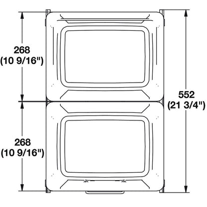Hafele Wire Waste Bin System, Double Bin with Soft Close Ball Bearing Slides