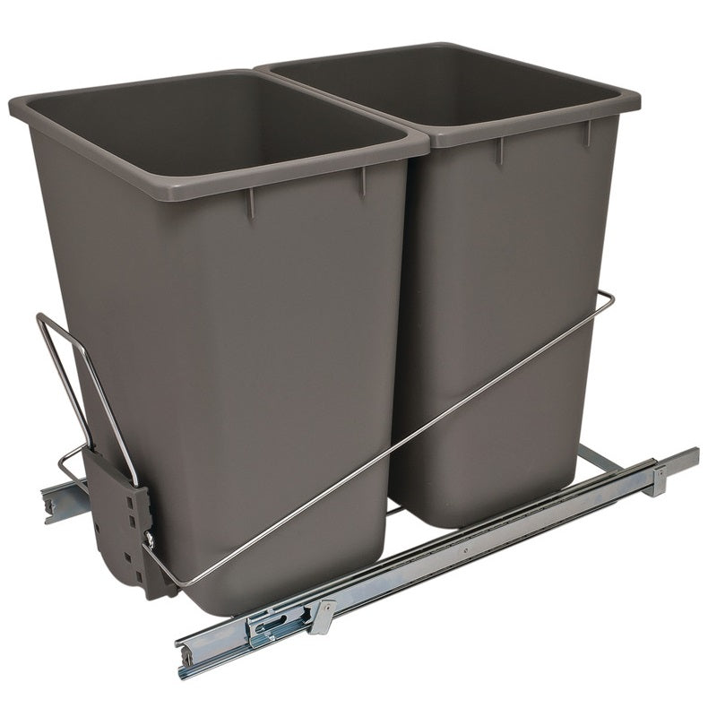 Hafele Wire Waste Bin System, Double Bin with Soft Close Ball Bearing Slides