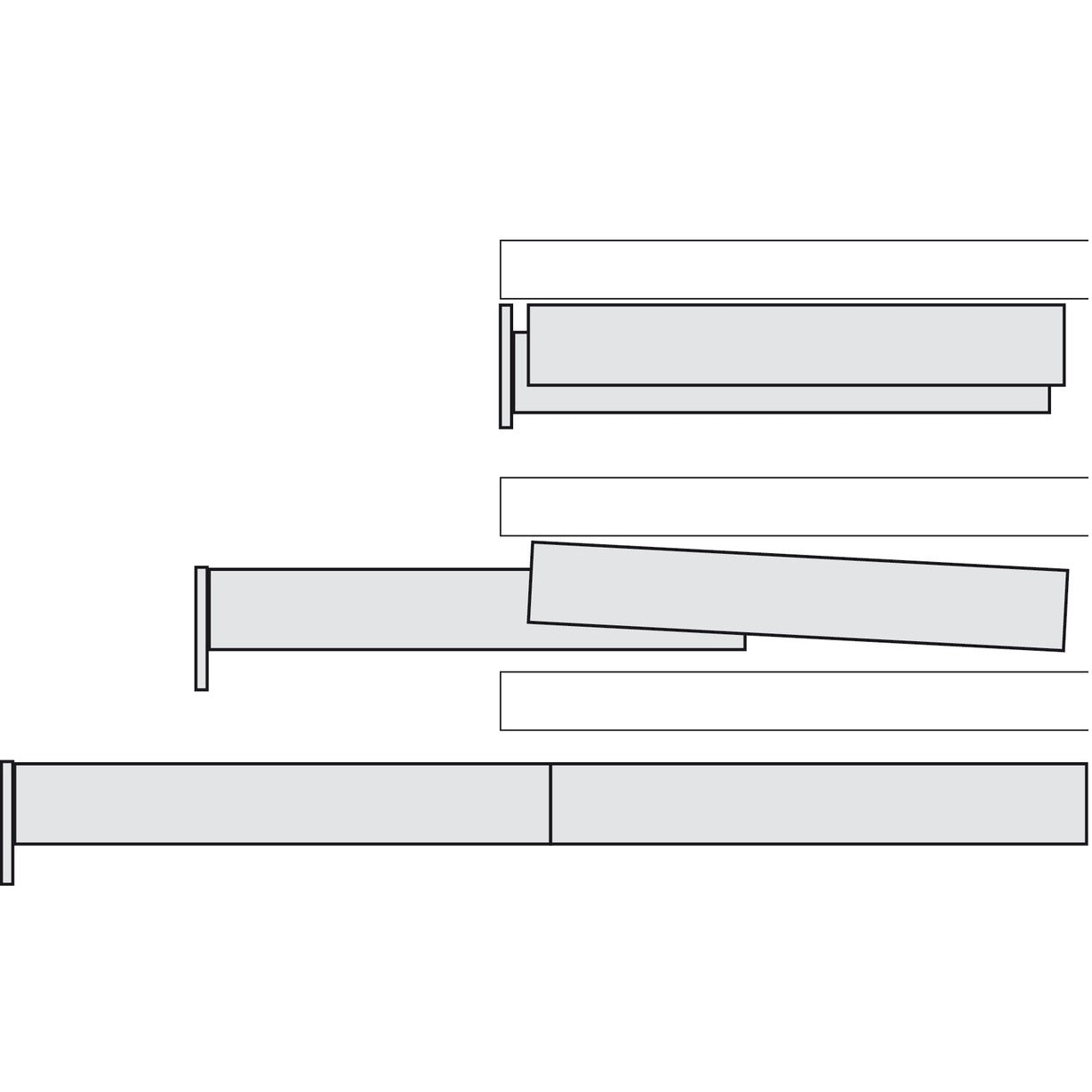 Hafele Top Flex Base Pull-Out Table Slide