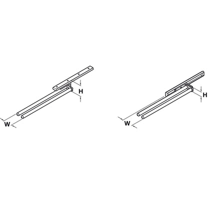 Hafele 2 or 3 Towel Bar Organizer Base Pull-Out for Kitchen or Vanity Cabinet