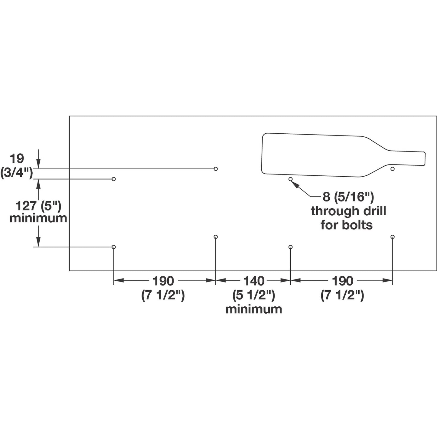 Hafele Wine Post for Display Wine Storage, Sold by Pair