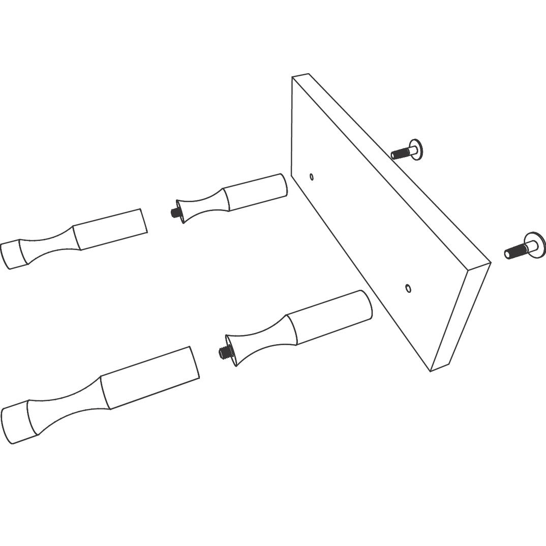 Hafele Wine Post for Display Wine Storage, Sold by Pair