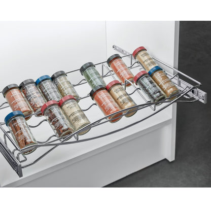 Hafele Spice Tray Base Pull-Out Full Extension Slides, for 16-22 Spices