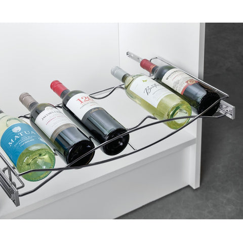 Hafele Wine Tray Base Pull-Out Full Extension Slides, for 4-6 Bottles