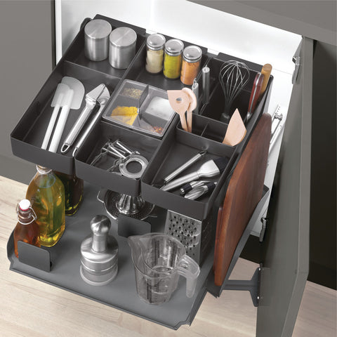 Hafele Kitchen Tower Base Pull-Out for Frameless Cabinets, Soft Close