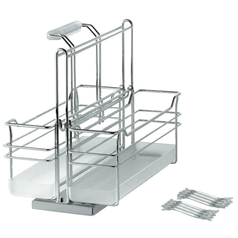 Hafele Sink Caddy, 2 Baskets (1 Removable) Base Pull-Out Under-Sink Organizer