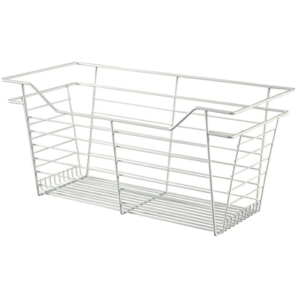 Hafele Matt Nickel, Powder-Coated Wire Basket for Closets