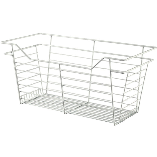Hafele Matt Nickel, Powder-Coated Wire Basket for Closets
