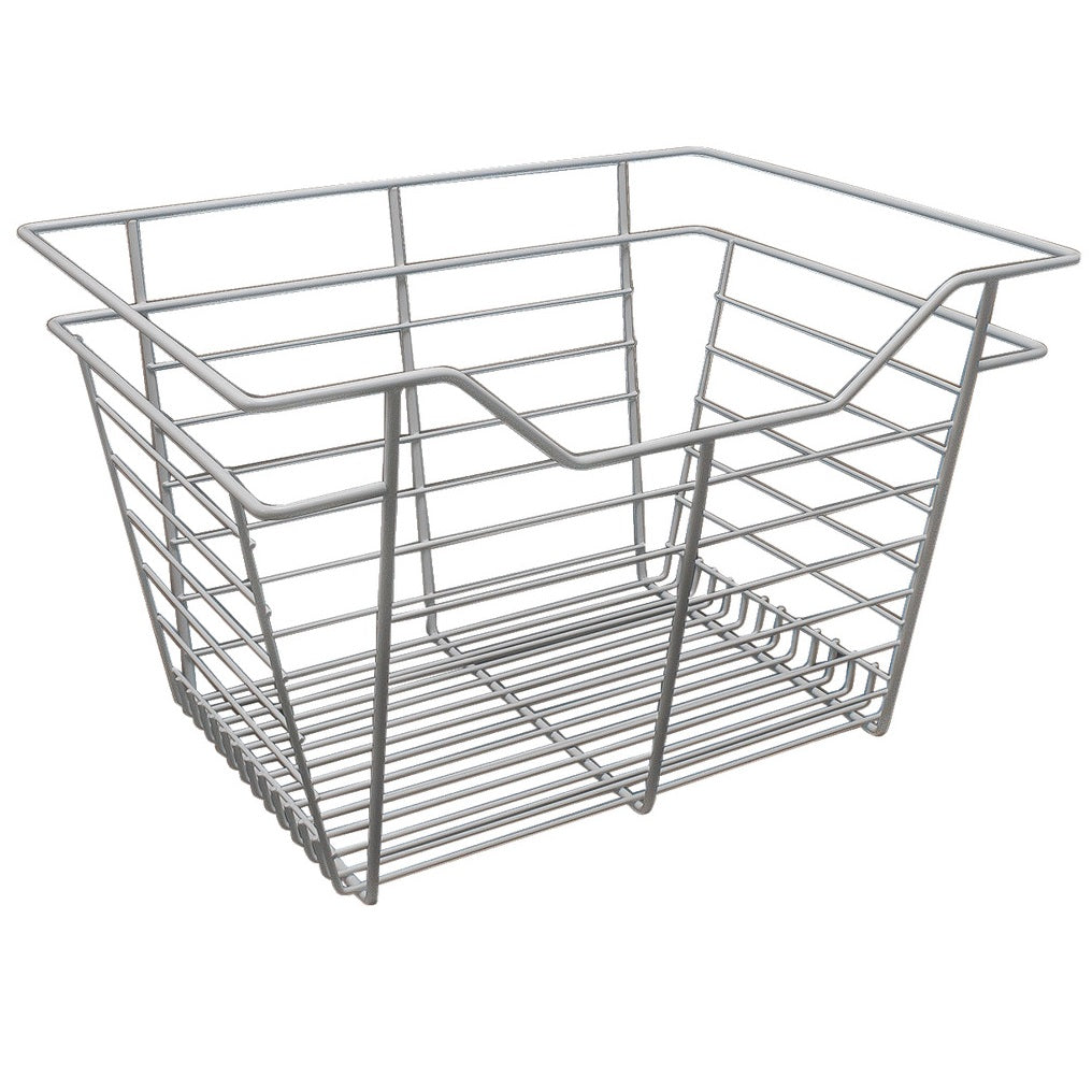 Hafele White, Powder-Coated Wire Basket for Closets