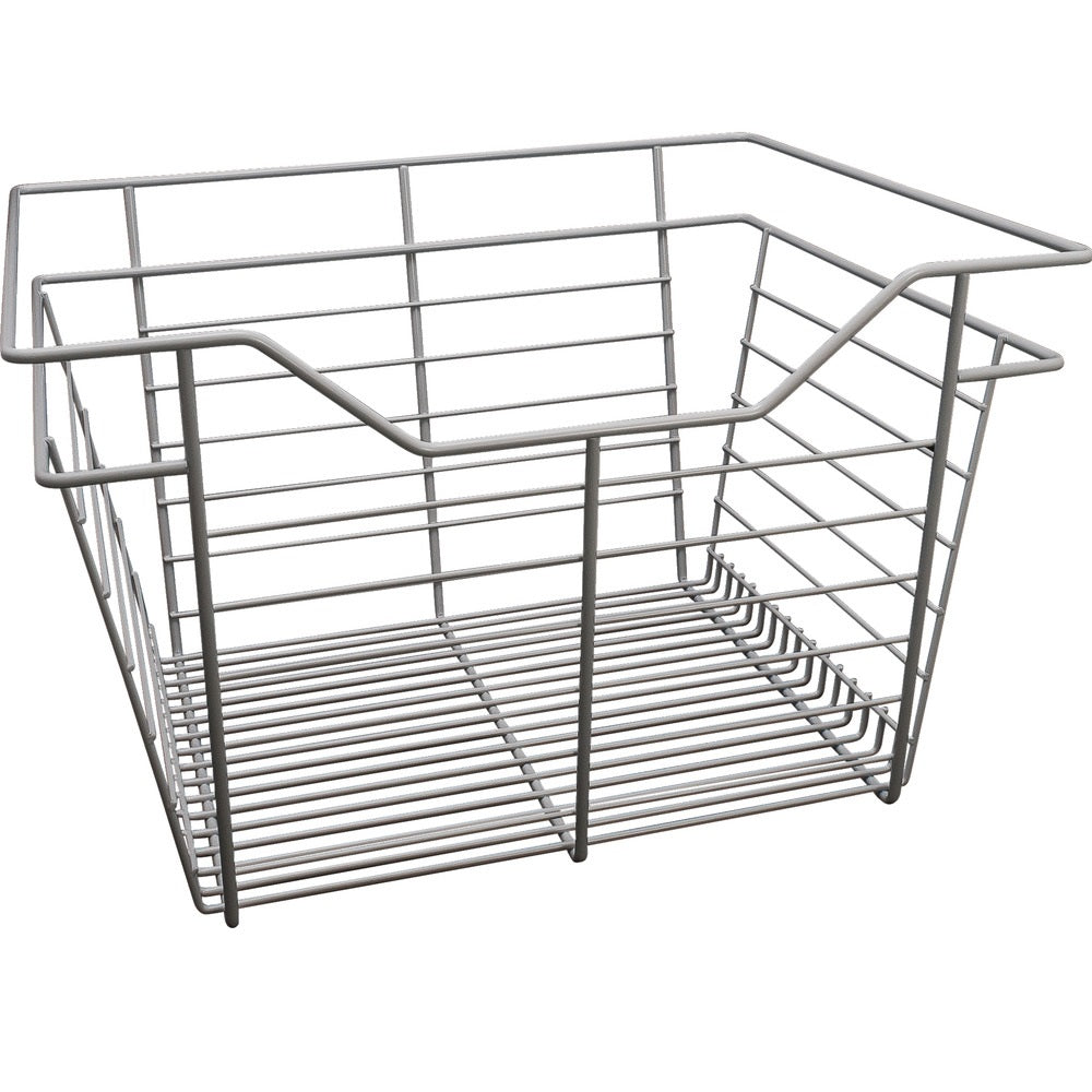 Hafele White, Powder-Coated Wire Basket for Closets