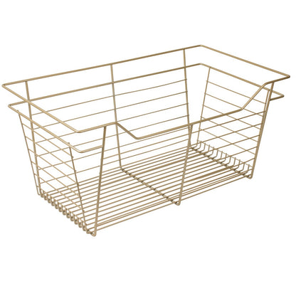 Hafele Matt Gold, Powder-Coated Wire Basket for Closets