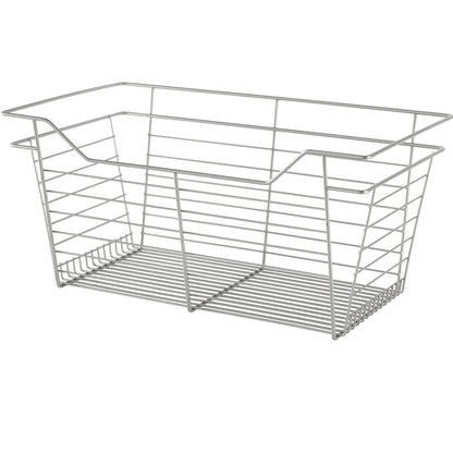 Hafele Matt Nickel, Powder-Coated Wire Basket for Closets