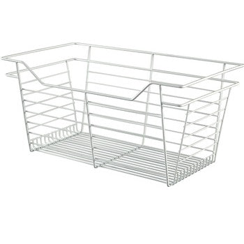 Hafele White, Powder-Coated Wire Basket for Closets