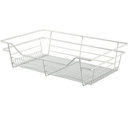 Hafele White, Powder-Coated Wire Basket for Closets