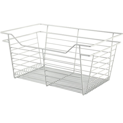Hafele White, Powder-Coated Wire Basket for Closets