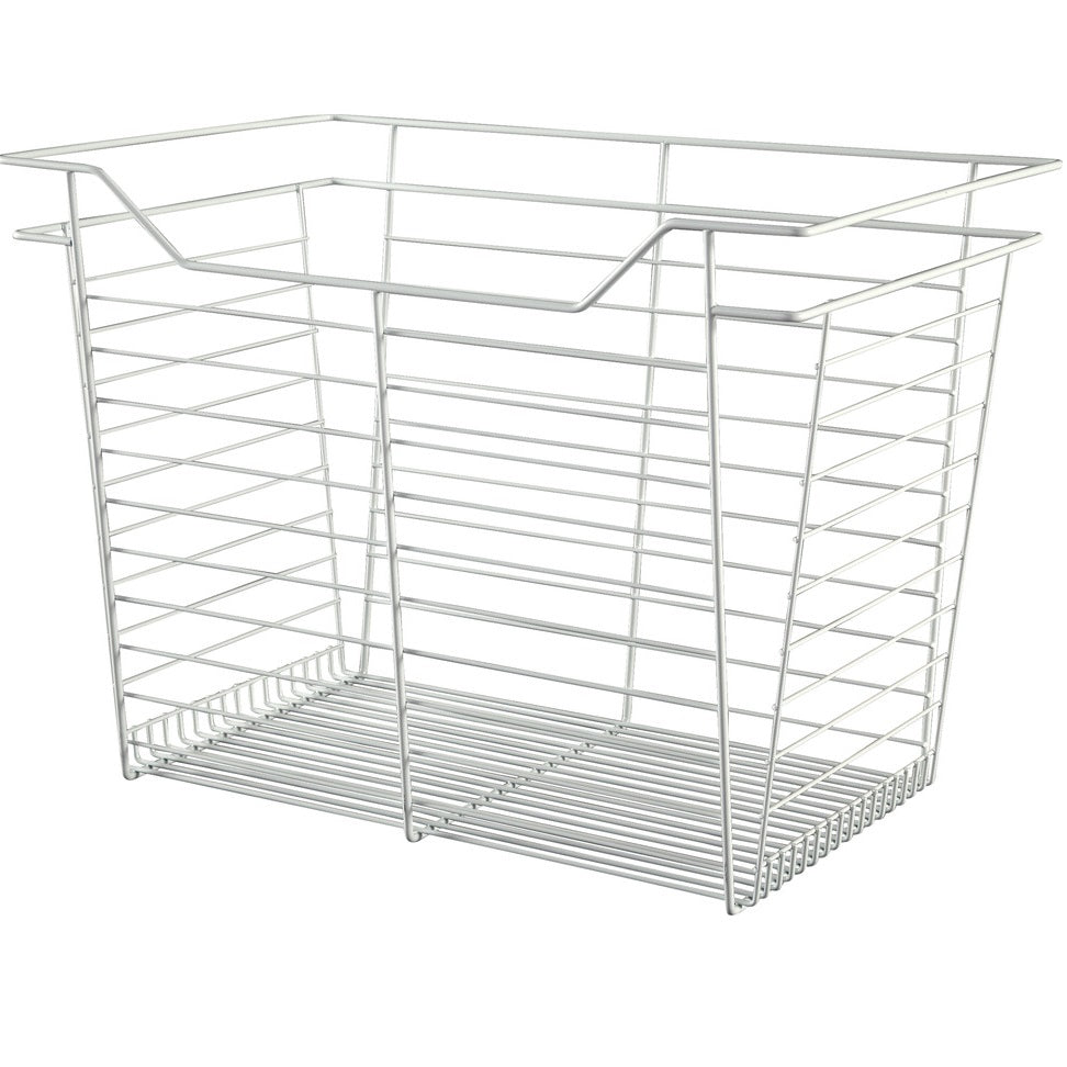 Hafele White, Powder-Coated Wire Basket for Closets
