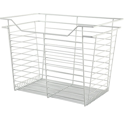 Hafele White, Powder-Coated Wire Basket for Closets