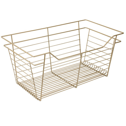 Hafele Matt Gold, Powder-Coated Wire Basket for Closets