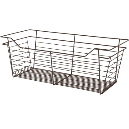 Hafele Dark Oil-Rubbed Bronze, Powder-Coated Wire Basket for Closets