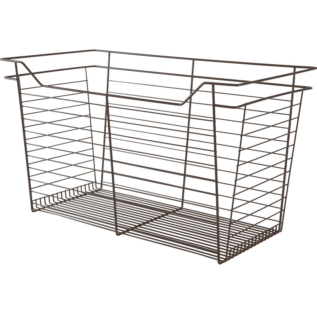 Hafele Dark Oil-Rubbed Bronze, Powder-Coated Wire Basket for Closets