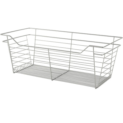 Hafele Matt Nickel, Powder-Coated Wire Basket for Closets