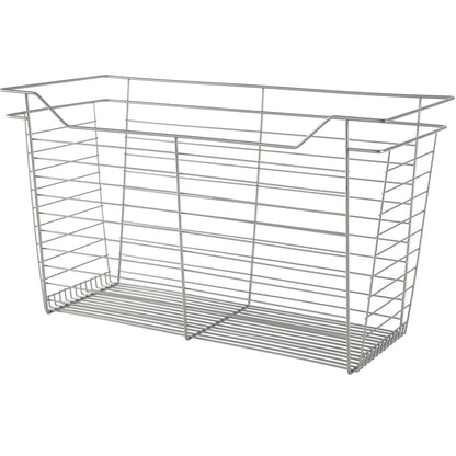 Hafele Matt Nickel, Powder-Coated Wire Basket for Closets